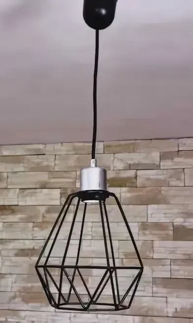 Lampy 2 sztuki lampa loft, różnej długości, klosze z siatki drucianej (cena za 2 sztuki) — praca twórcy Właściciel na Freshwall Marketplace