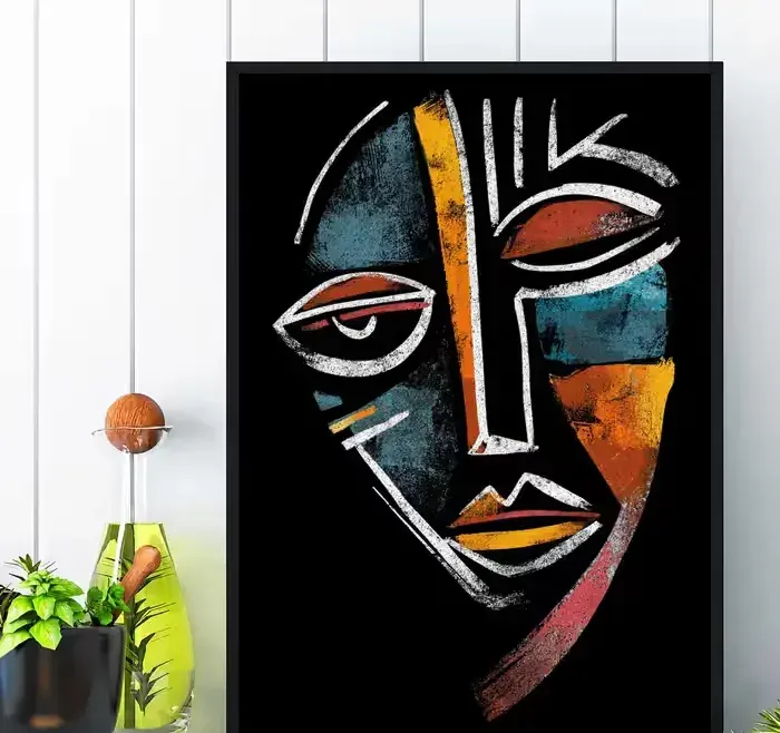 plakat kolorowy w stylu pablo picasso, obraz kolorowy w stylu picasso — praca twórcy DRUKARNIA PATRZ na Freshwall Marketplace