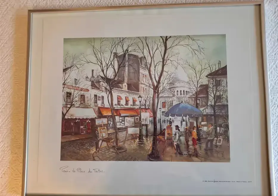 Reprodukcja obrazu -  plac du Tertre w Paryżu. 35x26cm Made In France — praca twórcy Roman na Freshwall Marketplace