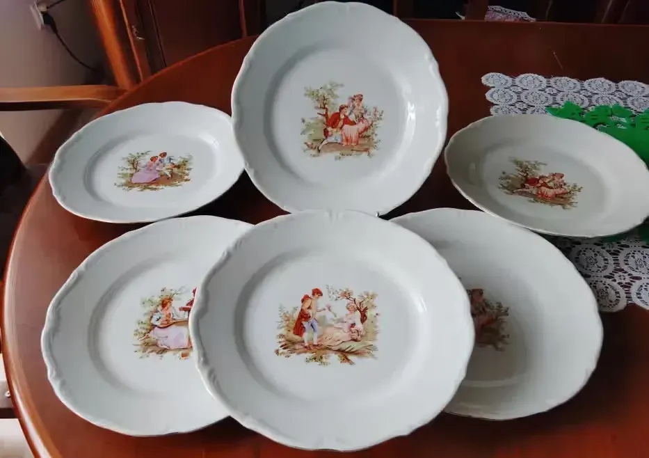 Talerze obiadowe płytkie, porcelana Bogucice — praca twórcy Wojciech na Freshwall Marketplace