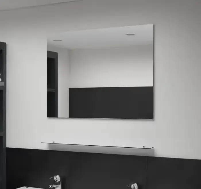 Vidaxl Lustro Ścienne Z Półką, 80X60 Cm, Hartowane Szkło — praca twórcy gsyART na Freshwall Marketplace