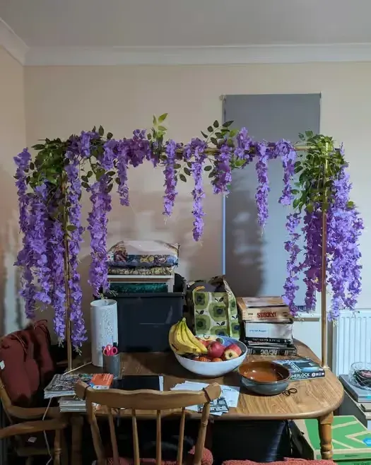 Wisteria glicynia sztuczna girlanda kwiatowa dekoracja 12 sztuk — praca twórcy Marta na Freshwall Marketplace