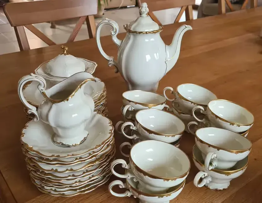 ANTYK UNIKAT, serwis kawowo-herbaciany Rosenthal Pompadour na 12 osób — praca twórcy Iwona na Freshwall Marketplace
