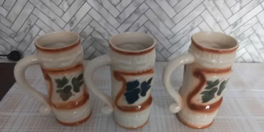 Ceramiczne kufle do piwa 3 szt. — praca twórcy Alicja na Freshwall Marketplace