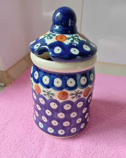 Ceramiczny pojemnik na miód BOLESŁAWIEC — praca twórcy Anna na Freshwall Marketplace