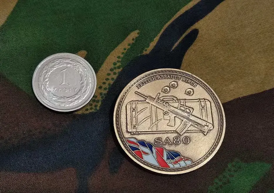 Challenge coin British Assault Rifle SA80 — praca twórcy Mieczysław na Freshwall Marketplace