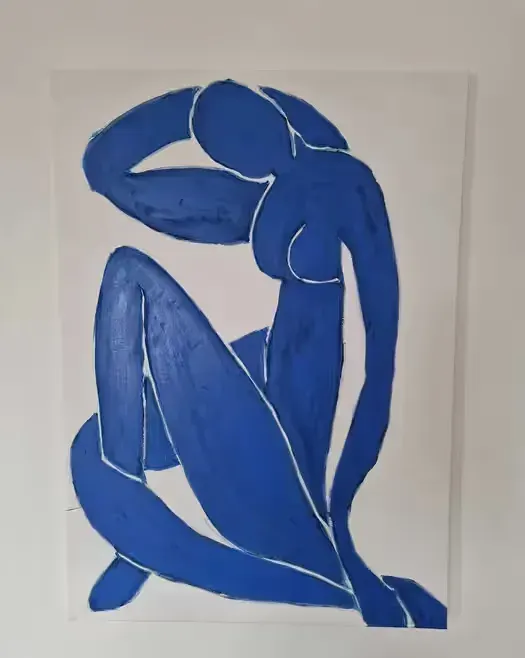 Duża reprodukcja obrazu Henri Matisse Blue Nude ręcznie malowana akryl na płótnie — praca twórcy Kinga na Freshwall Marketplace