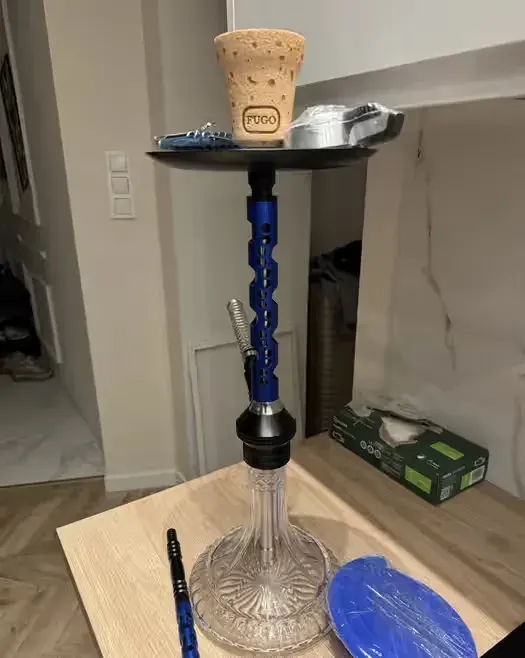 Fajka wodna  Shisha (Kaya Blue)+ Cybuch gliniany Fugo Bowl MOON — praca twórcy Yuliia na Freshwall Marketplace