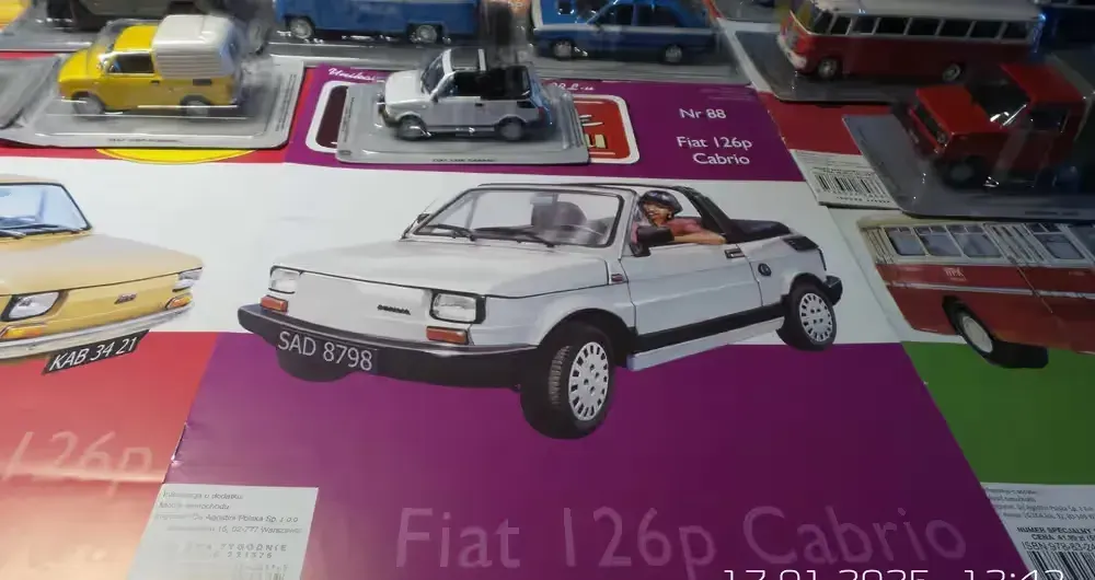 Fiat 126p Cabrio 1:43 Kult Auta PRL.FabNowy z gazetką Oraz 100 innych. — praca twórcy tel 607206600 na Freshwall Marketplace