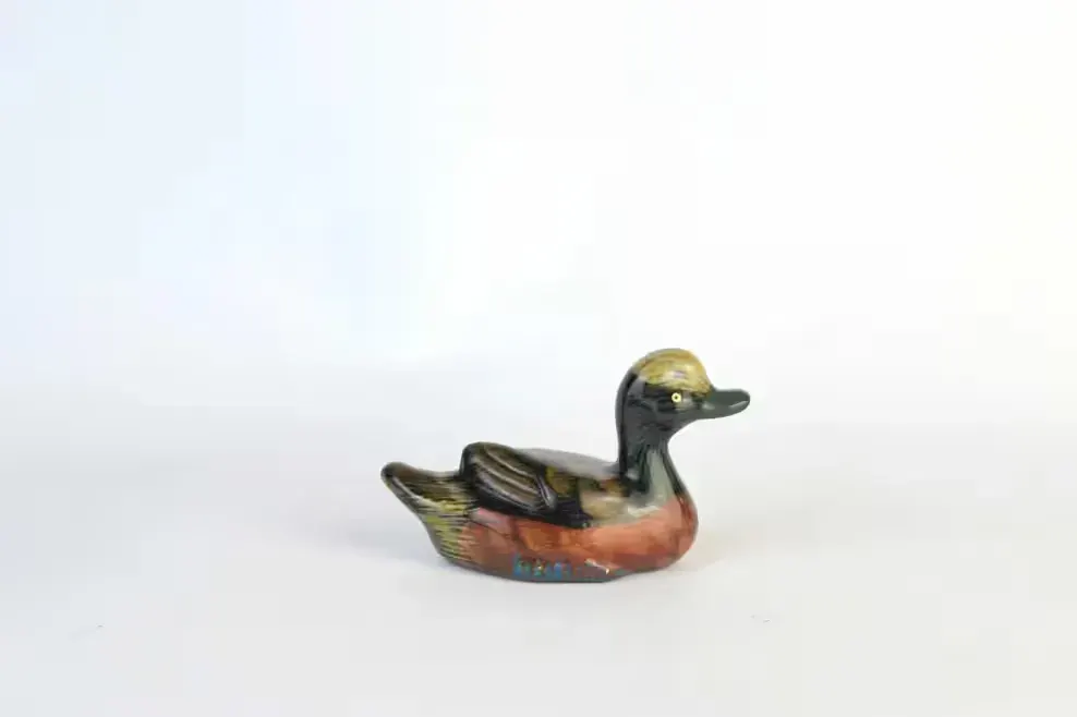 figurka ceramiczka kaczki dzika ręcznie malowana vintage retro lata 70 — praca twórcy Agnieszka na Freshwall Marketplace