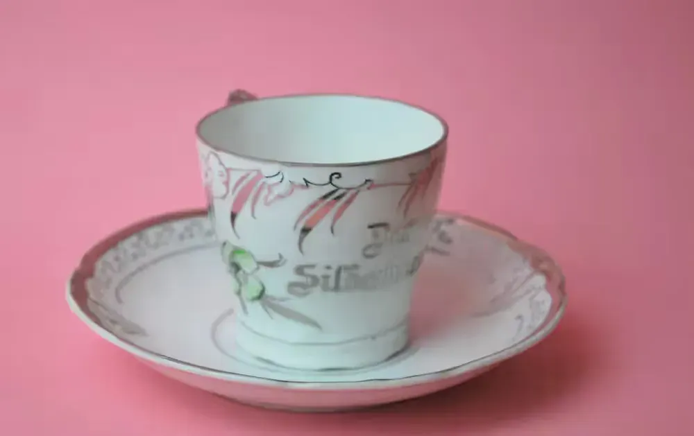 Filiżanka duo lata 20 30 srebrne gody retro vintage porcelana bawaria — praca twórcy Agnieszka na Freshwall Marketplace