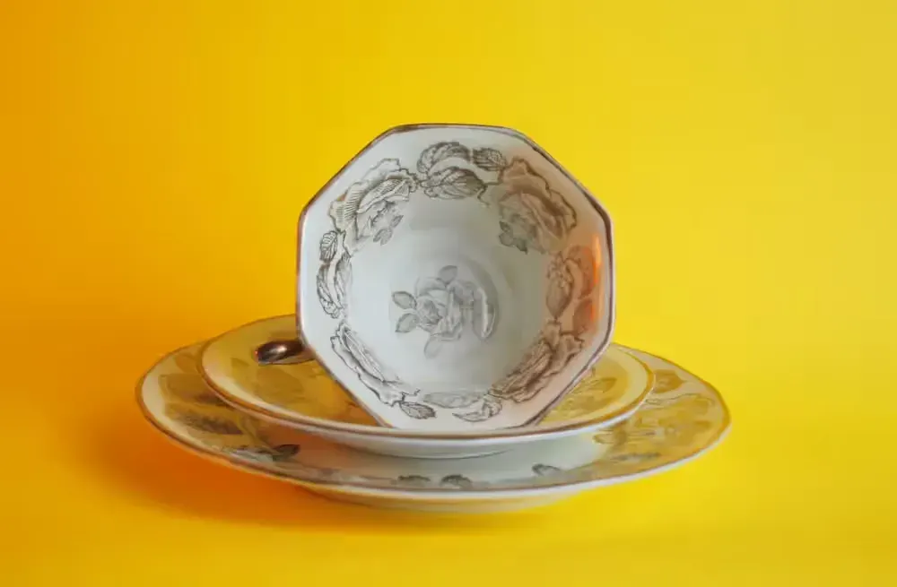 Filiżanka ze spodkiem oscar schlegelmilch bavaria retro vintage — praca twórcy Agnieszka na Freshwall Marketplace