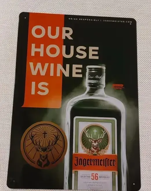 Jagermeister blaszany, metalowy szyld reklamowy. — praca twórcy Marcin na Freshwall Marketplace