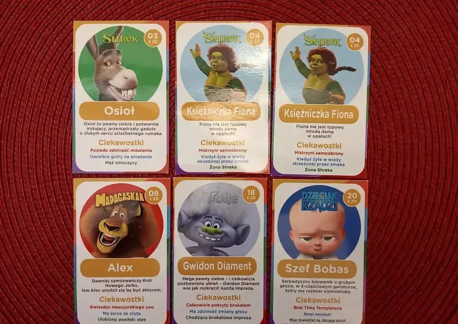Karty kolekcjonerskie DreamWorks — praca twórcy Maciek na Freshwall Marketplace