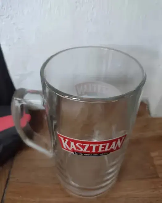 Kufel do piwa 0,5l nowy grube szkło i uchwyt — praca twórcy Dojazd 20zl.-odbiorWa-wa,wysylka od 9zl-19zl na Freshwall Marketplace
