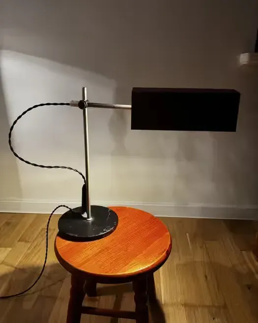 Lampa biurkowa VEB Leuchtenbau Lengefeld DDR lata 70 industrial — praca twórcy MICHA-EL na Freshwall Marketplace