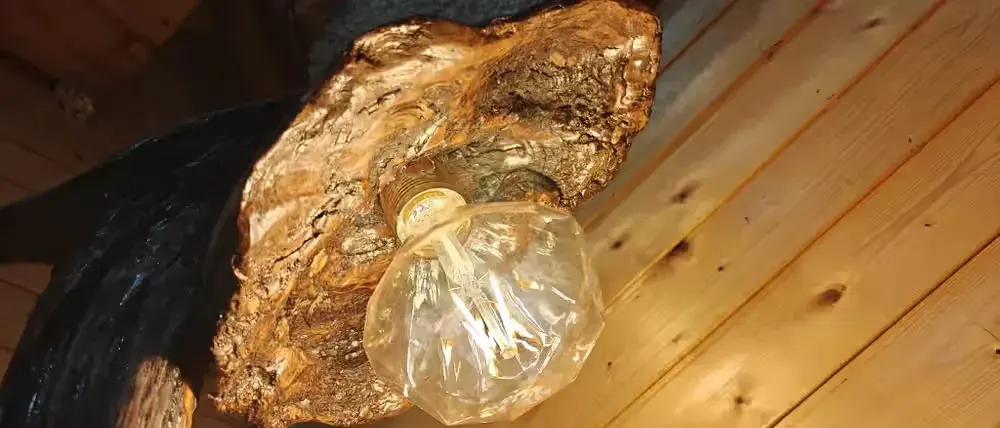 Lampa unikat RUSTKALNA z drewna  jedyna niepowtarzalna  Loft — praca twórcy emilia na Freshwall Marketplace