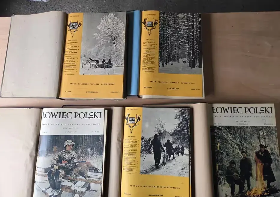 Łowiec Polski – 5 kompletnych oprawionych roczników z lat 60. i 70. — praca twórcy Kuba na Freshwall Marketplace