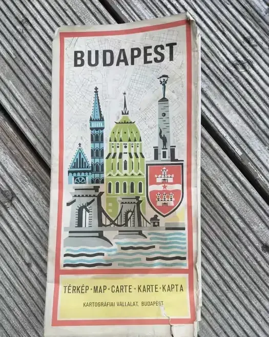 Mapa Budapesztu z 1969 r. — praca twórcy rareram na Freshwall Marketplace