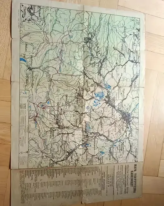 Mapa turystyczna Karkonoszy 1946 r. — praca twórcy Malwina na Freshwall Marketplace