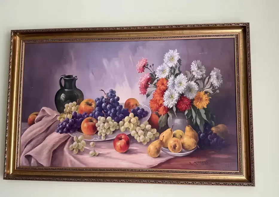 Martwa natura E. Krüger z okresu międzywojennego — praca twórcy Kalina na Freshwall Marketplace