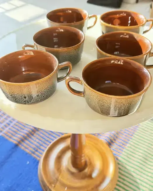 Mirostowice kubki filizanki ceramika prl lata 70 porcelit proszkowany — praca twórcy Ania na Freshwall Marketplace