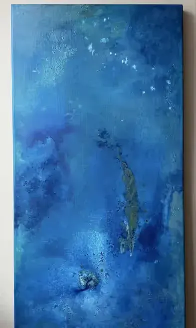 Obraz abstrakcyjny 40x80 ocean morze morski niebieski turkusowy — praca twórcy Ola na Freshwall Marketplace