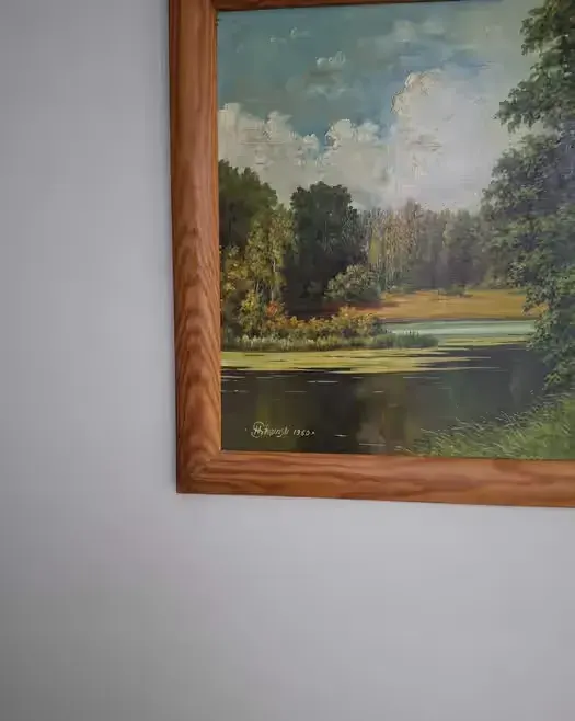 obraz olejny .Park Strzelnica w Pabianicach — praca twórcy Grazyna na Freshwall Marketplace