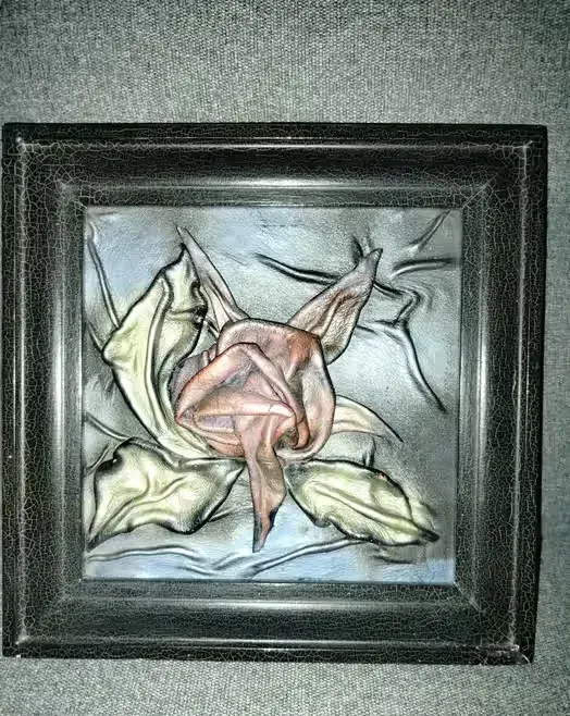 Obraz róża, ze skóry, Art-Deko . — praca twórcy Małgorzata na Freshwall Marketplace