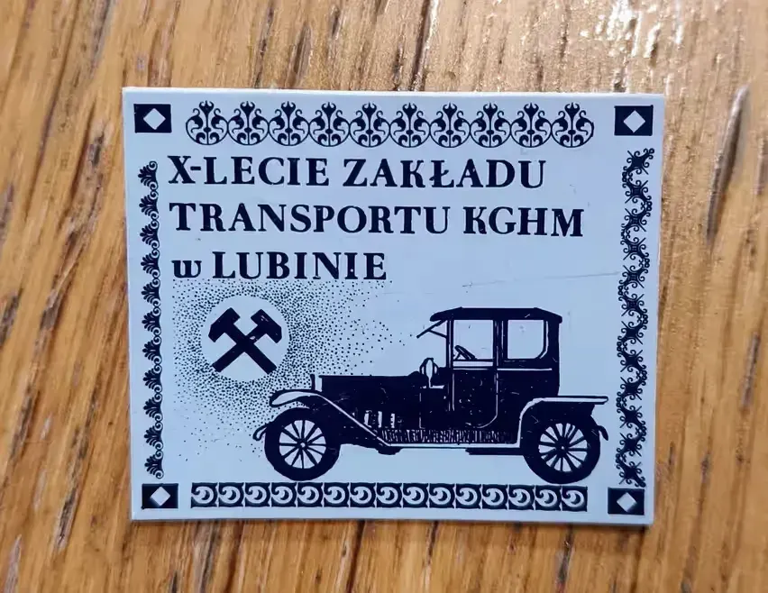 Odznaka plakietka  X lecie zakładu transportu KGHM w Lublinie — praca twórcy Wojciech na Freshwall Marketplace