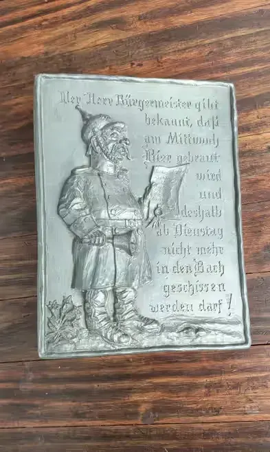 Orginalny stary metalowy obrazek do ozdoby Pubu lub baru. Gratka dla kolekcjonera. — praca twórcy Piotr na Freshwall Marketplace