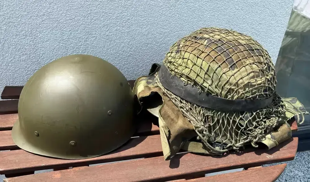 Oryginalny niemiecki hełm VDN 89/1 (M1A1) + liner US 90 + pokrowiec — praca twórcy Viktor na Freshwall Marketplace