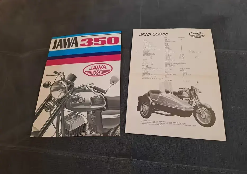 Oryginalny prospekt JAWA 350 typ 634 + dane techniczne — praca twórcy Janusz na Freshwall Marketplace