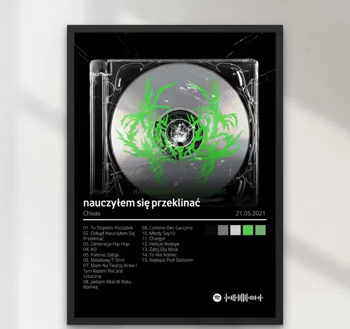 Plakat Chivas „nauczyłem się przeklinać” A3 — praca twórcy ciemny_kadr na Freshwall Marketplace