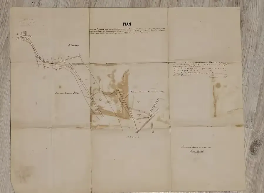 Plan karograficzny, geodezyjny z 1881 r — praca twórcy Mariusz na Freshwall Marketplace