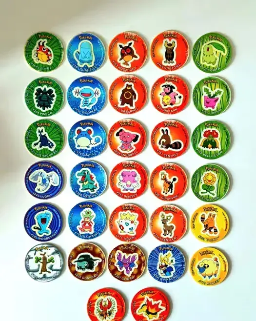 Pokemon Tazo Flesz 32/33, pokemon taso, pokemon nintendo, pokemon vintage — praca twórcy Pokecollector na Freshwall Marketplace