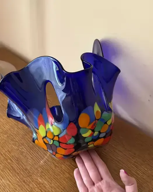 PRL wazony Makora Krosno zestaw 5 sztuk, przepiękna seria Confetti  OBNIŻKA — praca twórcy Anna na Freshwall Marketplace