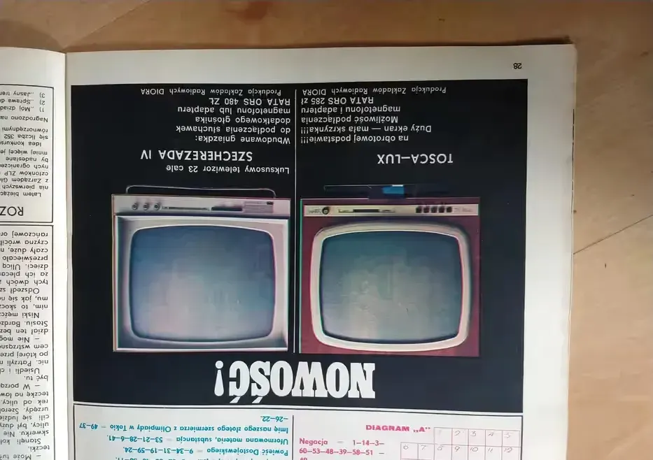 Reklama telewizor Tosca-lux oraz Szecherezada IV — praca twórcy Romek na Freshwall Marketplace