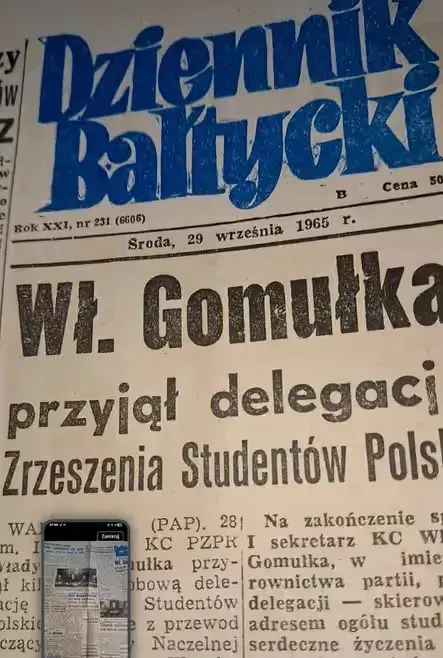 Stara gazeta z 65 — praca twórcy EdytaG na Freshwall Marketplace
