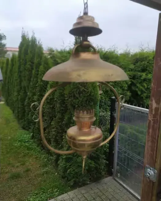 Stara lampa sufitowa wisząca mosiądz mosiężna mosiądzu — praca twórcy Kkk na Freshwall Marketplace
