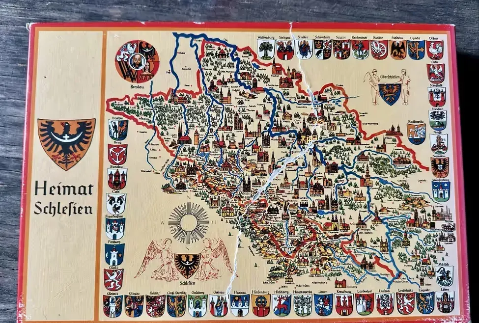 Stare puzzle Śląsk Schlesien ok 1955 r — praca twórcy Andrzej na Freshwall Marketplace