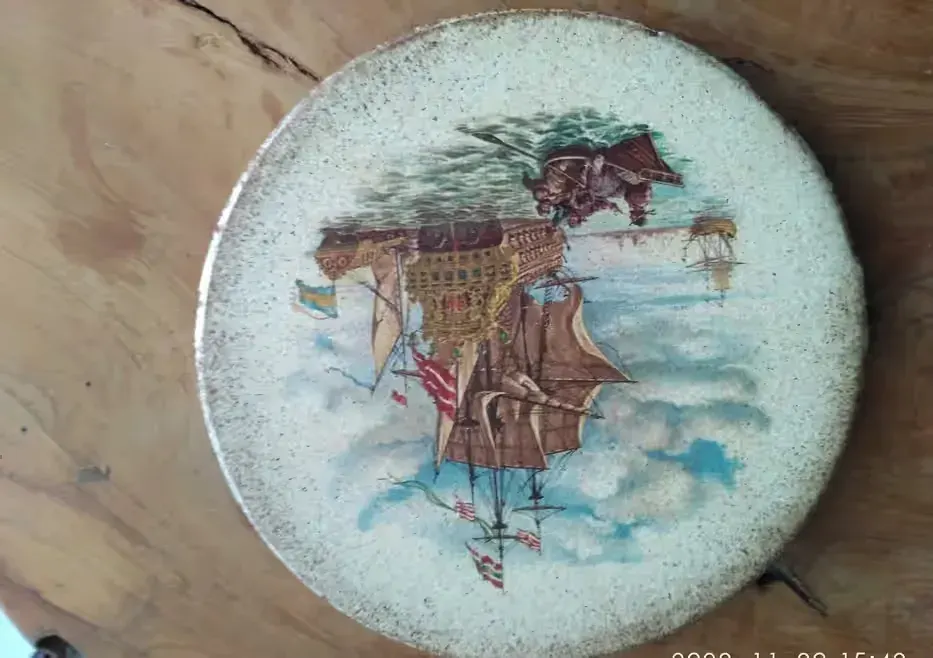 stare zachodnioniemieckie płytki ceramiczne morze stary statek piraci — praca twórcy Maksym na Freshwall Marketplace