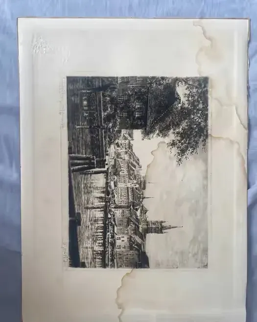 Starożytna rycina przedstawiająca targ rybny w Królewcu.Alfreda Jensena (1859–1935) — praca twórcy dya4yk75 na Freshwall Marketplace
