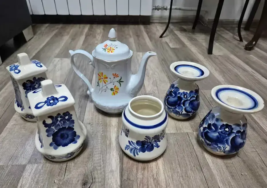 stary kolekcjonerski Włocławek ceramika porcelana imbryk zestaw wazon puszka — praca twórcy Wojtek na Freshwall Marketplace
