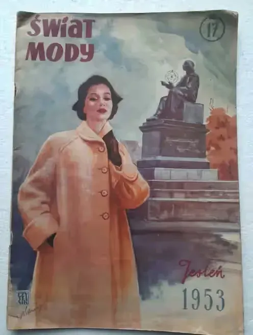 Świat Mody 1953r. moda PRL-u — praca twórcy ela na Freshwall Marketplace