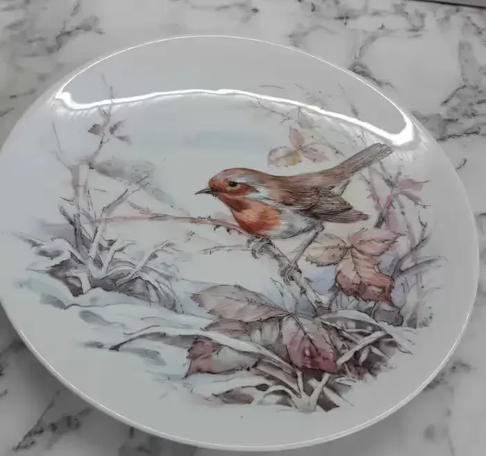 Talerz kolekcjonerski Royal Worcester Rudzik — praca twórcy KOKOTKA na Freshwall Marketplace