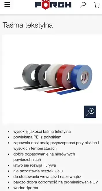 Taśma tekstylna Förch czerwona — praca twórcy Tomi na Freshwall Marketplace