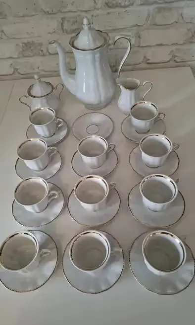 Wałbrzych Fryderyka serwis espresso mokka porcelana PRL złoty rant — praca twórcy Ewel na Freshwall Marketplace
