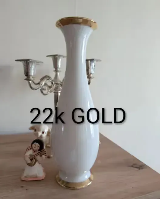 Wazon porcelanowy z 22k złotem Royal Bavaria — praca twórcy Nikola na Freshwall Marketplace