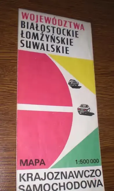Województwo Białostockie Łomżyńskie Suwalskie Mapa Kraj. Samochodowa — praca twórcy Izabela na Freshwall Marketplace